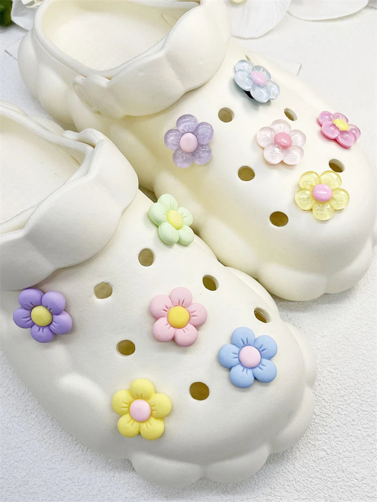 Pastel Flower Shoe Charm Set