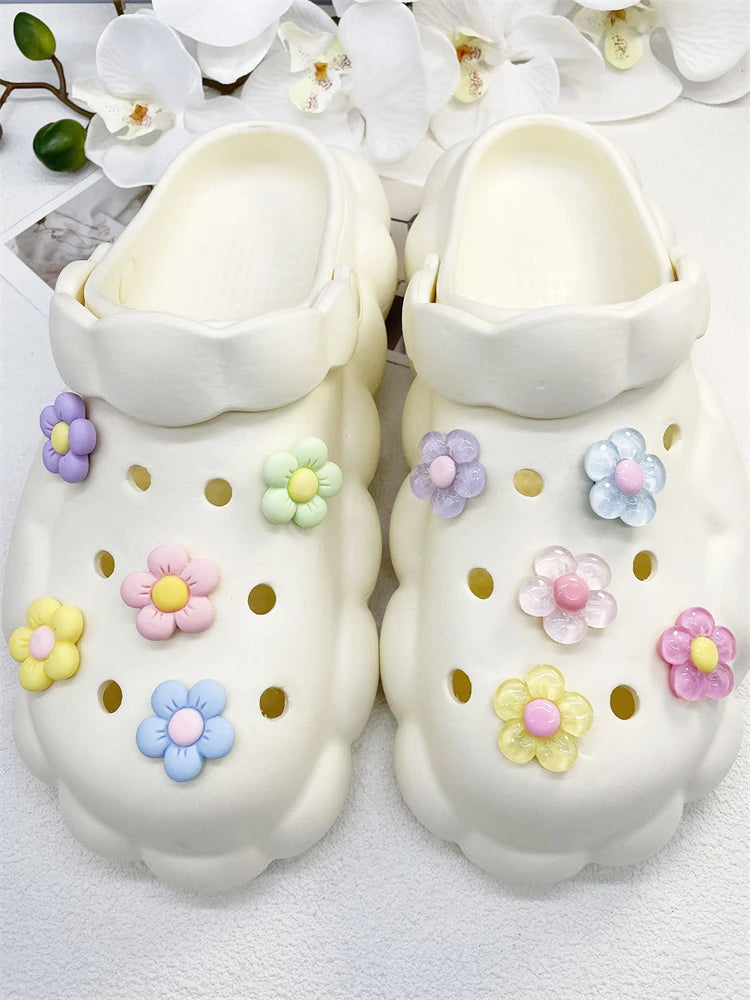 Pastel Flower Shoe Charm Set
